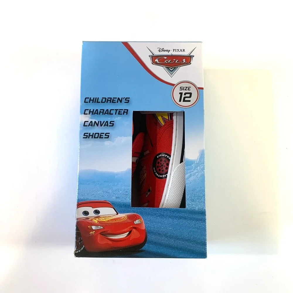 Disney Pixar Cars Lightning McQueen Canvas Slip On Shoes Rust-eze Youth Sz‎ 12